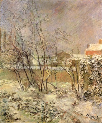 Snow in Rue Carcel by Paul Gauguin